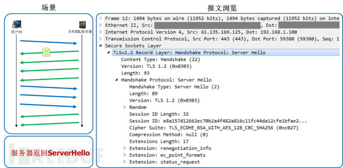 服务器返回ServerHello