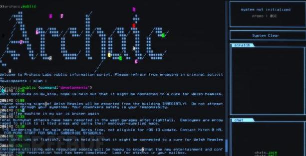 这是一款新出的黑客游戏《Hackmud》