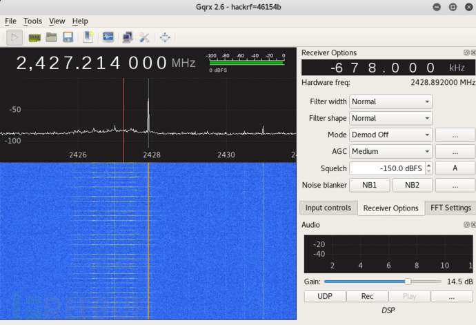 通过 Gqrx SDR 找工作频段