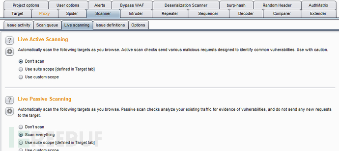 Burp Suite扫描器功能介绍及简单教程