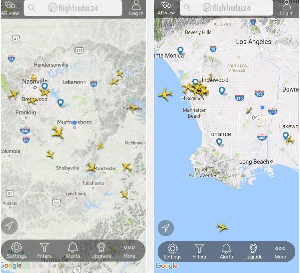 在智能手機上跟蹤ADS-B系統的飛機航線信息
