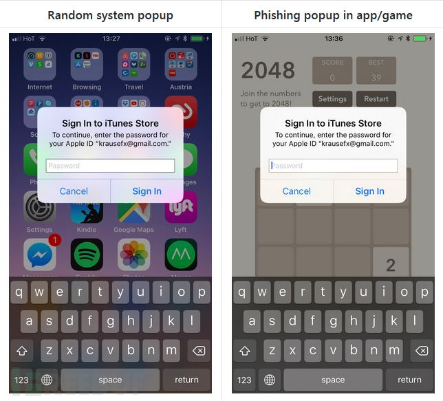iOS隐私安全之通过popup向用户索取Apple ID和密码