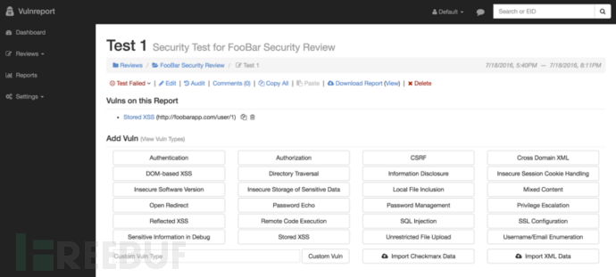 渗透测试平台Vulnreport介绍与使用