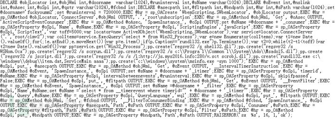  “隐匿者”僵尸网络使用WMI进行定期更新的shellcode片段
