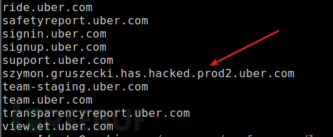 来自uber.com CT日志的子域