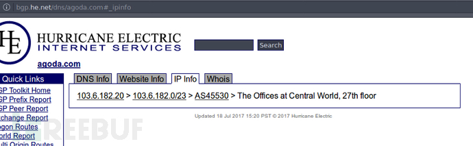 使用 IP 地址找到 AS 编号