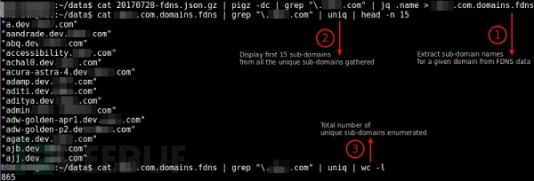 使用 FDNS 数据集收集子域名
