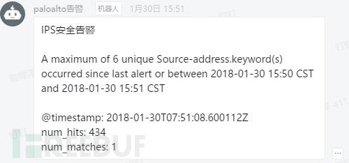 一个人的安全部之ELK接收paloalto日志并用钉钉告警