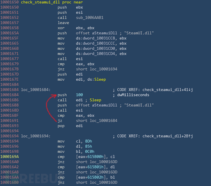 循环检测SteamUI.dll