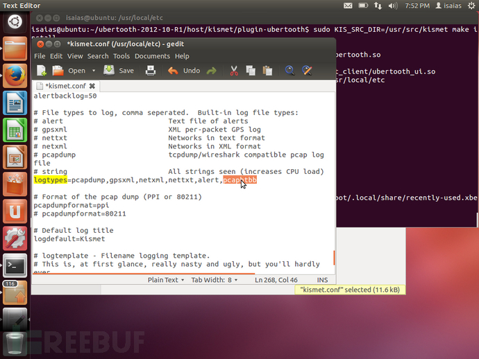 ubuntu 12.04安装嗅探蓝牙数据包的kismet和wireshark
