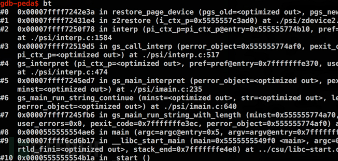 用于解析PostScript语句