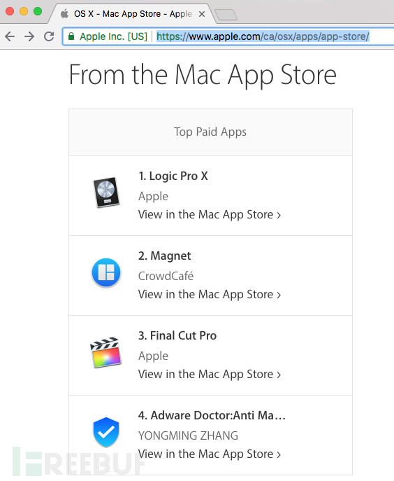 Mac App Store网站