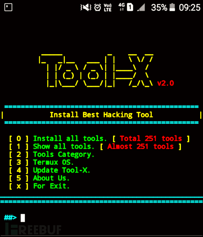 Tool-X：在AndroidUbuntu平台安装Kali的各种攻击工具