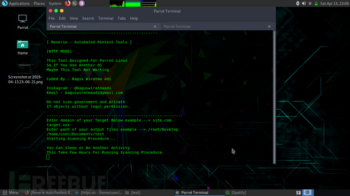 Reverie:一款针对Parrot Linux的自动化渗透测试工具