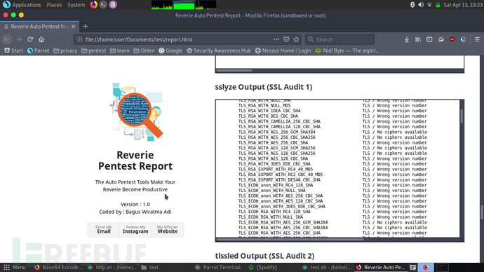 Reverie:一款针对Parrot Linux的自动化渗透测试工具