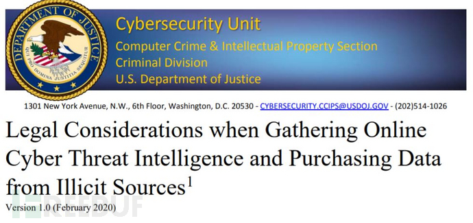 《Legal Considerations when Gathering Online Cyber Threat Intelligence and Purchasing Data from Illicit Sources1》