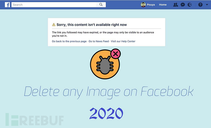 利用系列视频创建功能删除任意Facebook平台图片（$10,000）