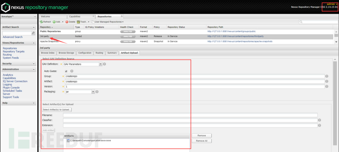 Nexus Repository Manager 2.x命令注入漏洞 (CVE-2019-5475) 两次绕过