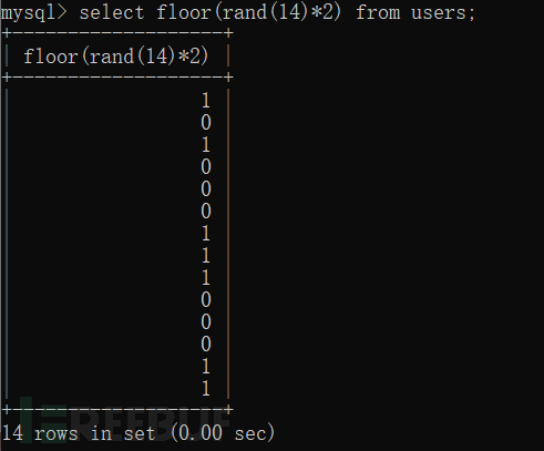 MySQL floor()报错原理分析