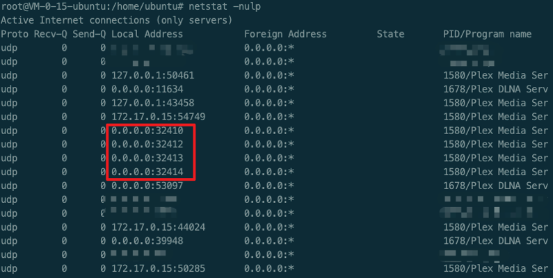 plex media server ddos