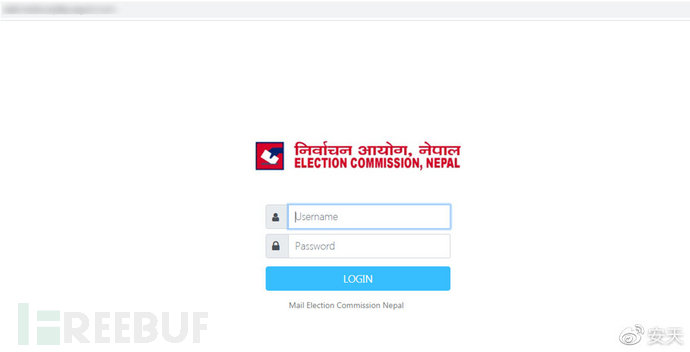 图 2-4仿冒尼泊尔选举委员会邮件系统