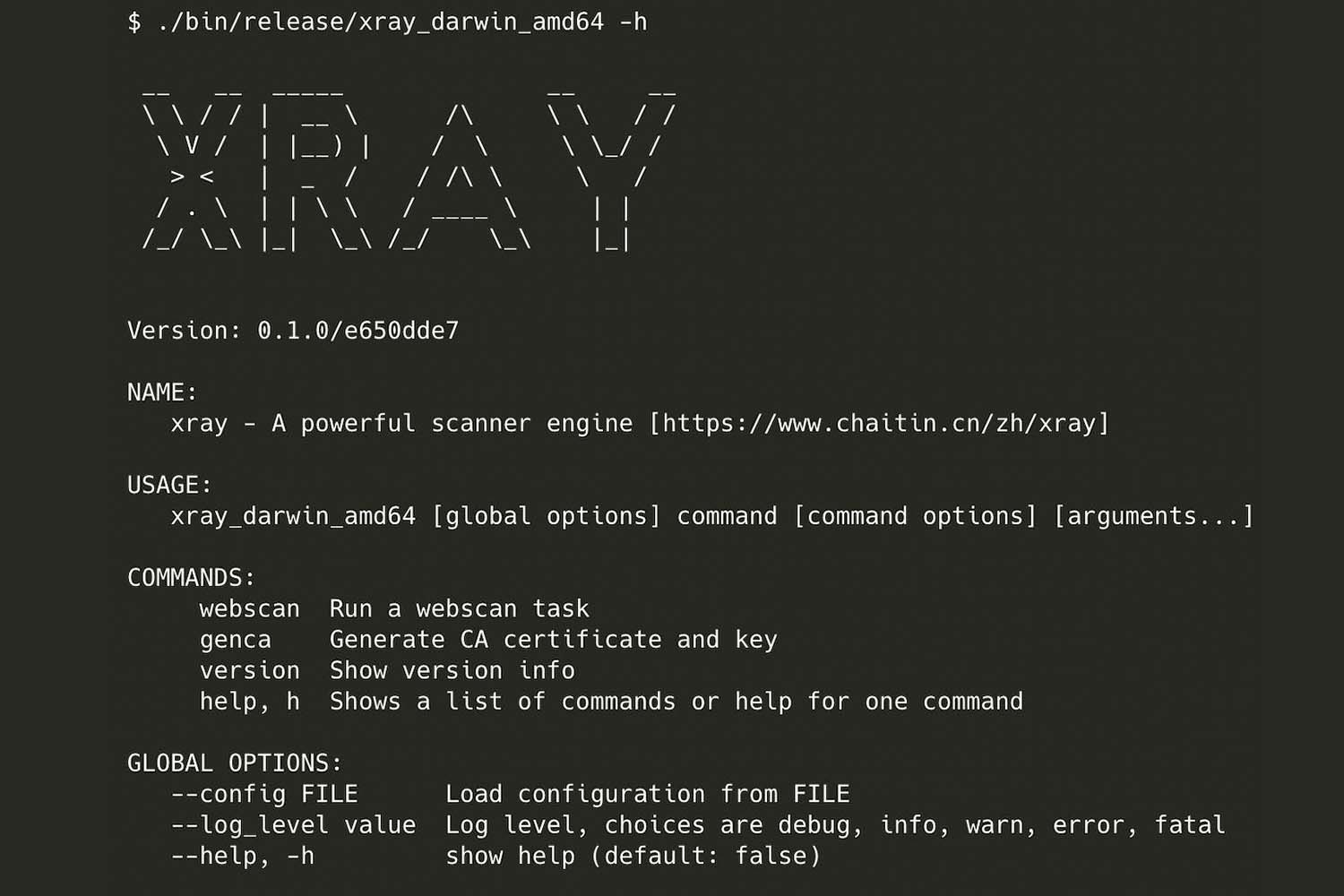 xray Web 扫描器学习记录