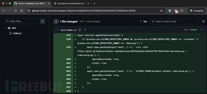 Malicious submissions specifically targeting the Coinbase project