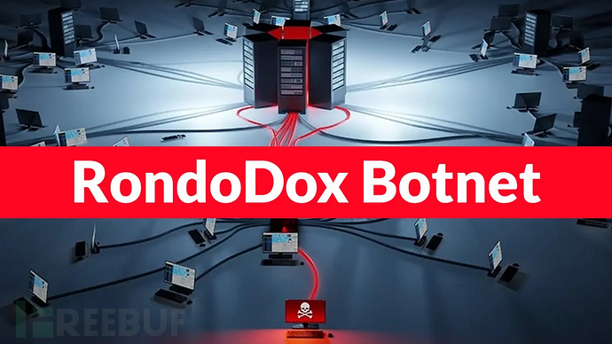 RondoDox僵尸网络攻击示意图