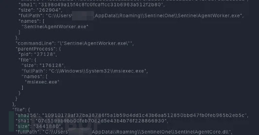 合法数字签名的SentinelAgentWorker可执行文件从同一目录加载恶意DLL(来源:Reliaquest)