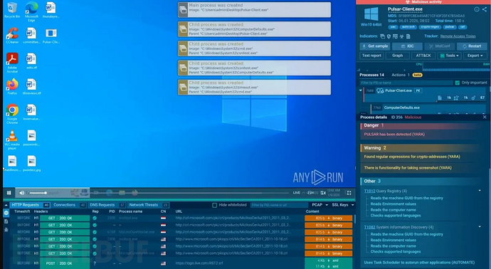 Pulsar RAT 在 ANY.RUN 沙箱中的攻击链