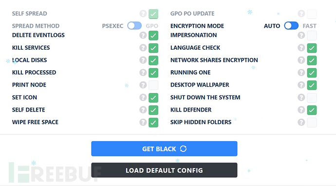 LockBit Black配置（来源：Flare）