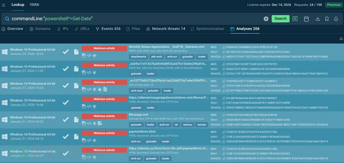 进一步研究的查询结果