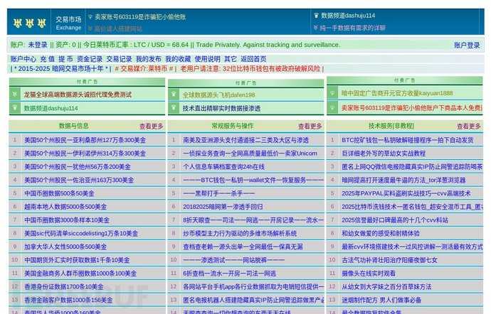 Exchange Market暗网论坛（来源：Group-IB）