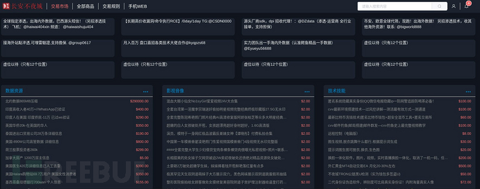 长安不夜城暗网市场（来源：Group-IB）