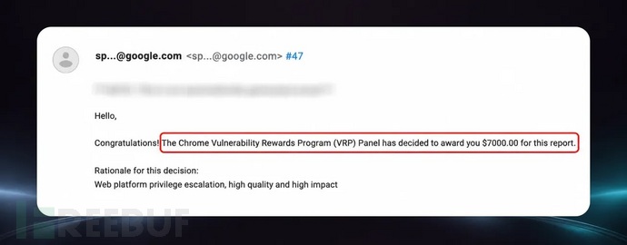 Google VRP 赏金奖励